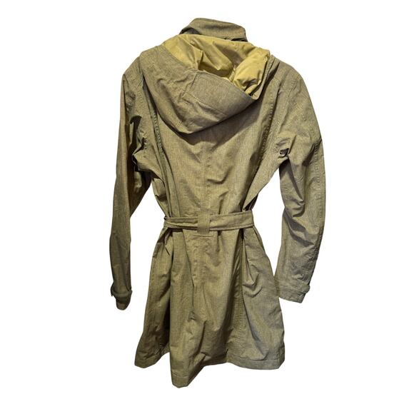 REI Hooded Front Zip With Belt Rain Jacket/Trench Coat Size L - Picture 2 of 14